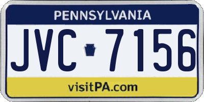 PA license plate JVC7156