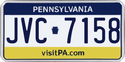 PA license plate JVC7158