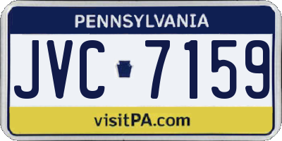 PA license plate JVC7159