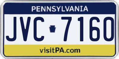 PA license plate JVC7160