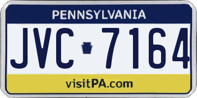 PA license plate JVC7164