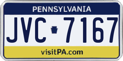 PA license plate JVC7167