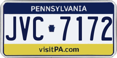 PA license plate JVC7172