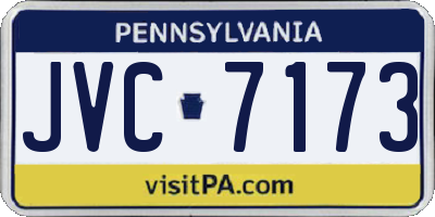 PA license plate JVC7173