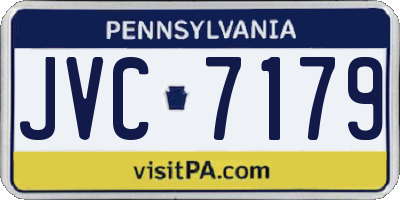PA license plate JVC7179