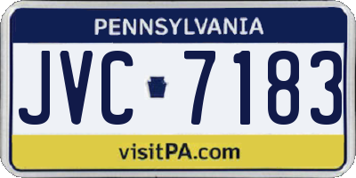 PA license plate JVC7183