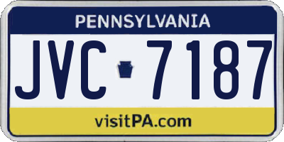 PA license plate JVC7187