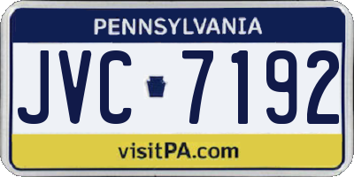PA license plate JVC7192