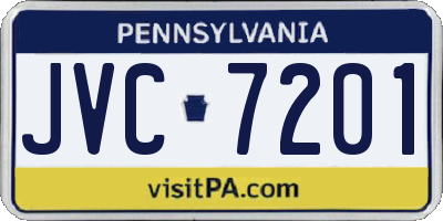 PA license plate JVC7201