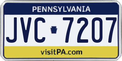 PA license plate JVC7207