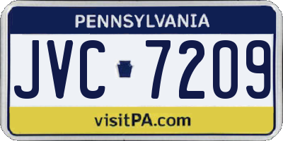 PA license plate JVC7209