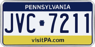 PA license plate JVC7211