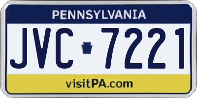 PA license plate JVC7221