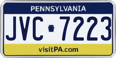 PA license plate JVC7223