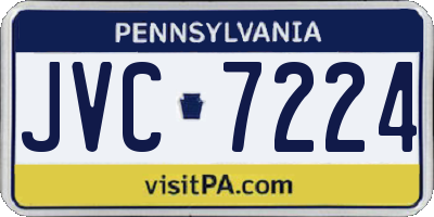 PA license plate JVC7224