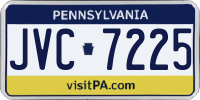 PA license plate JVC7225