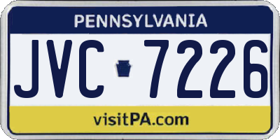 PA license plate JVC7226