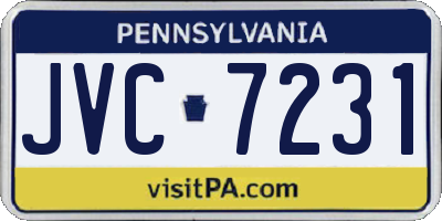 PA license plate JVC7231