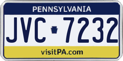 PA license plate JVC7232