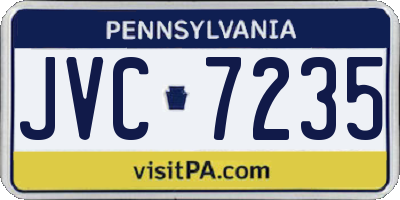 PA license plate JVC7235