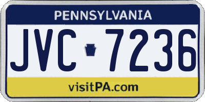 PA license plate JVC7236