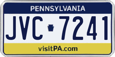 PA license plate JVC7241