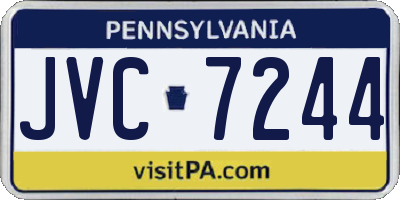 PA license plate JVC7244