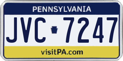PA license plate JVC7247
