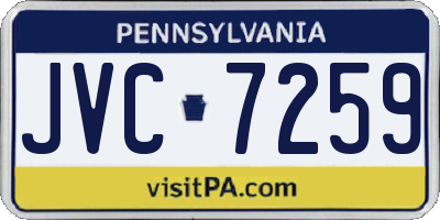 PA license plate JVC7259