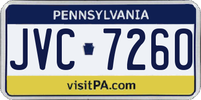 PA license plate JVC7260