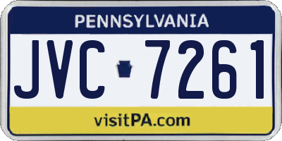 PA license plate JVC7261