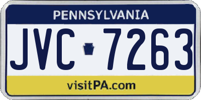PA license plate JVC7263