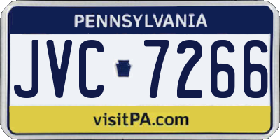 PA license plate JVC7266