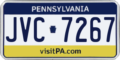 PA license plate JVC7267