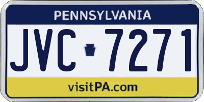 PA license plate JVC7271