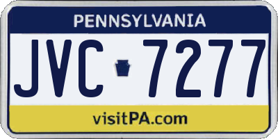 PA license plate JVC7277