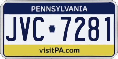 PA license plate JVC7281