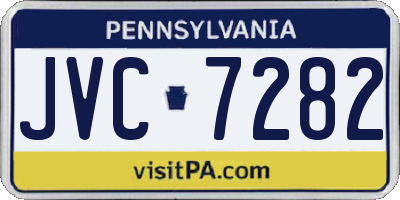PA license plate JVC7282