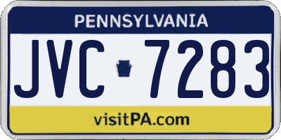 PA license plate JVC7283