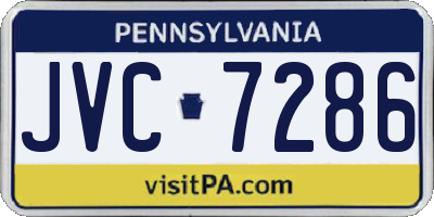 PA license plate JVC7286