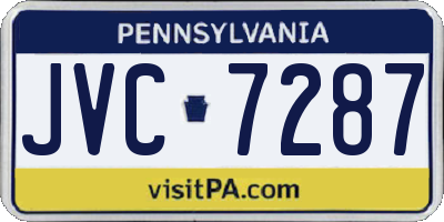 PA license plate JVC7287