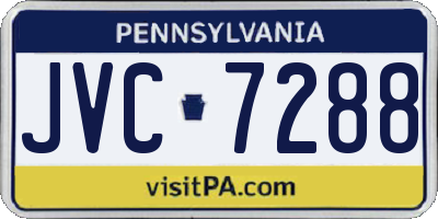 PA license plate JVC7288