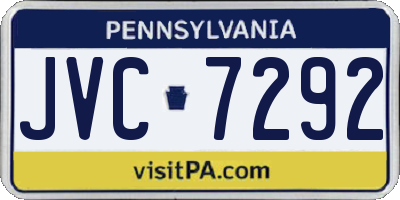 PA license plate JVC7292