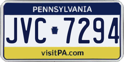 PA license plate JVC7294