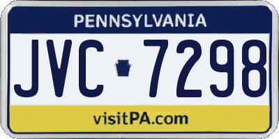 PA license plate JVC7298