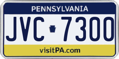 PA license plate JVC7300