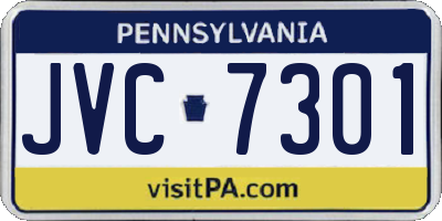 PA license plate JVC7301
