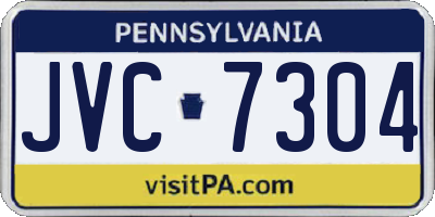 PA license plate JVC7304