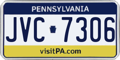 PA license plate JVC7306