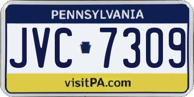 PA license plate JVC7309